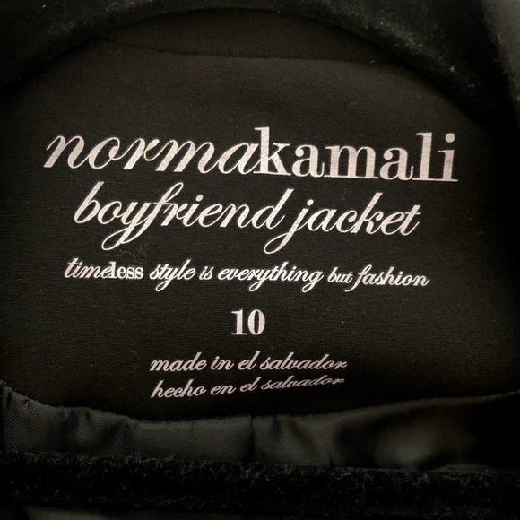 NORMA KAMALI Black Boyfriend Cut Blazer Jacket - Picture 13 of 16